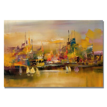 Trademark Fine Art Rio 'City Reflections V' Canvas Art, 16x24 MA0351-C1624GG